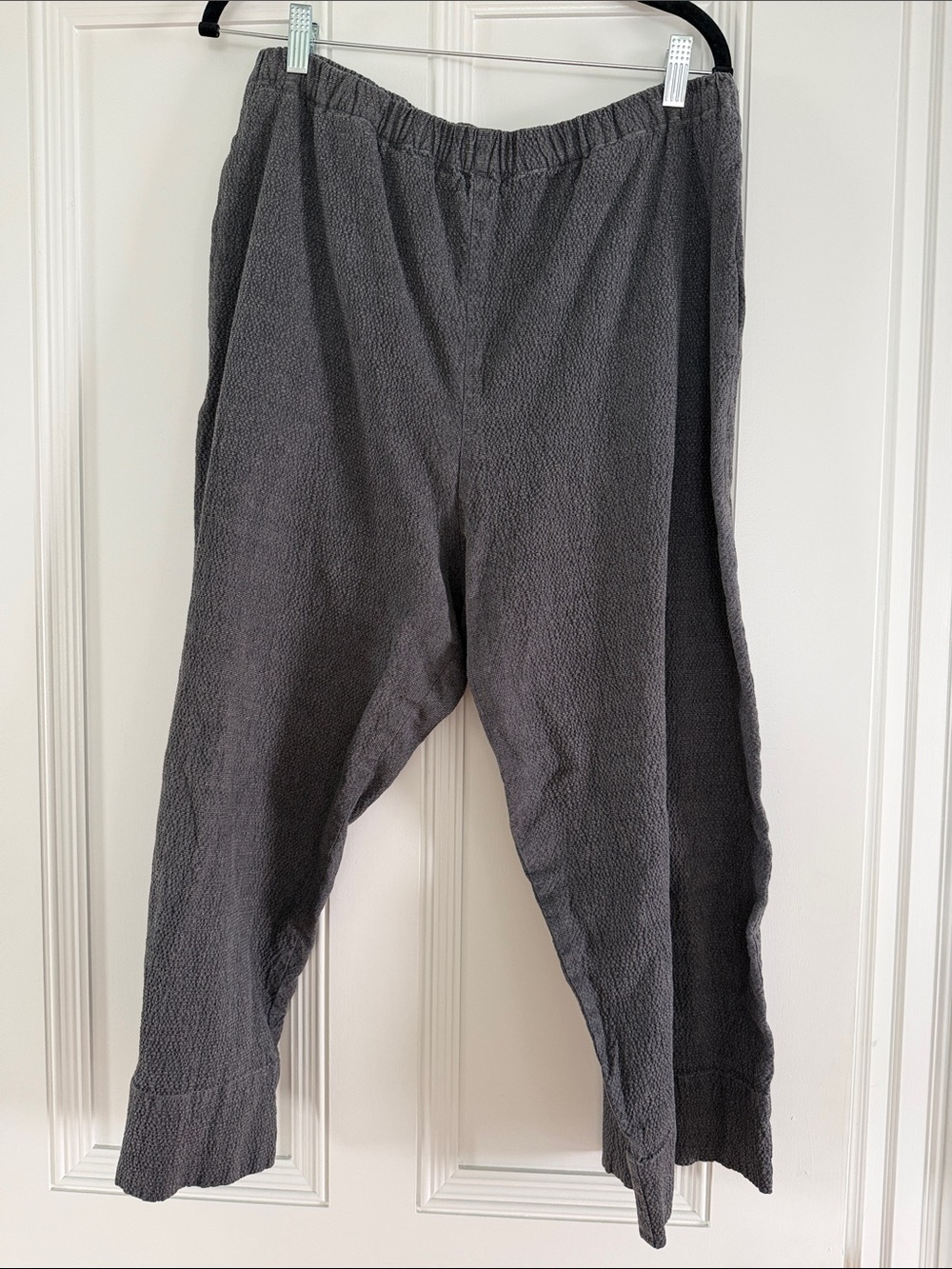 Women's Gray Elastic-Waist Jogger Pants